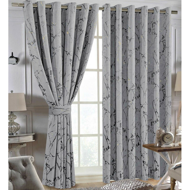 Ivy Bronx Blackout Crushed Velvet Curtains Eyelet Ring Top Ready Made
